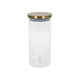 Voorraadpot glas met gouden deksel ø9,5x22cm 1200ml