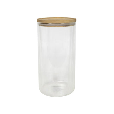 Tarro de almacenamiento boro líneas ø11x22cm