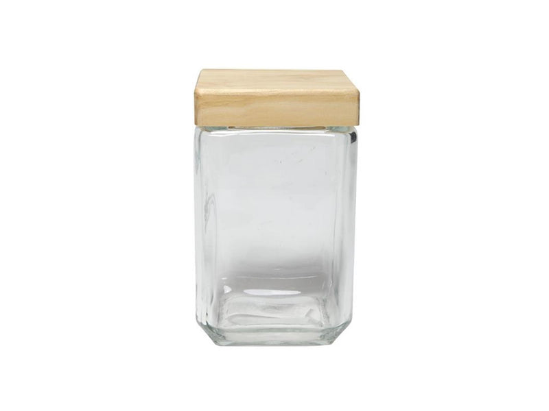 Kitchen tools voorraadpot glas 11x11xh18,5cm 1,7l