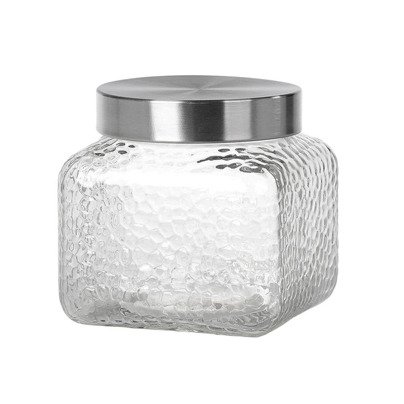 Kitchen tools voorraadpot glas vierkant 1350ml
