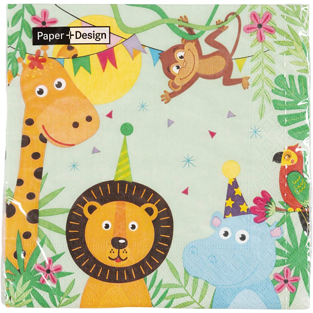 Https: www.cchobby.nl servetten-feest-beesten-afm-33x33-cm-20-stuk-1-doos