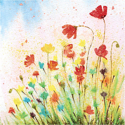Tovaglioli Creative Company, papavero, misura 33x33 cm, 20 pezzi 1 scatola
