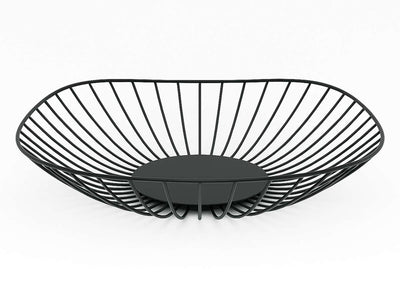 Portafrutta 26,5x26,5x6,3 cm nero