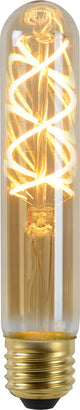 Lucide t32 - filament lamp - ø 3 cm - led dimbaar - e27 - 1x4,9w 2200k - amber