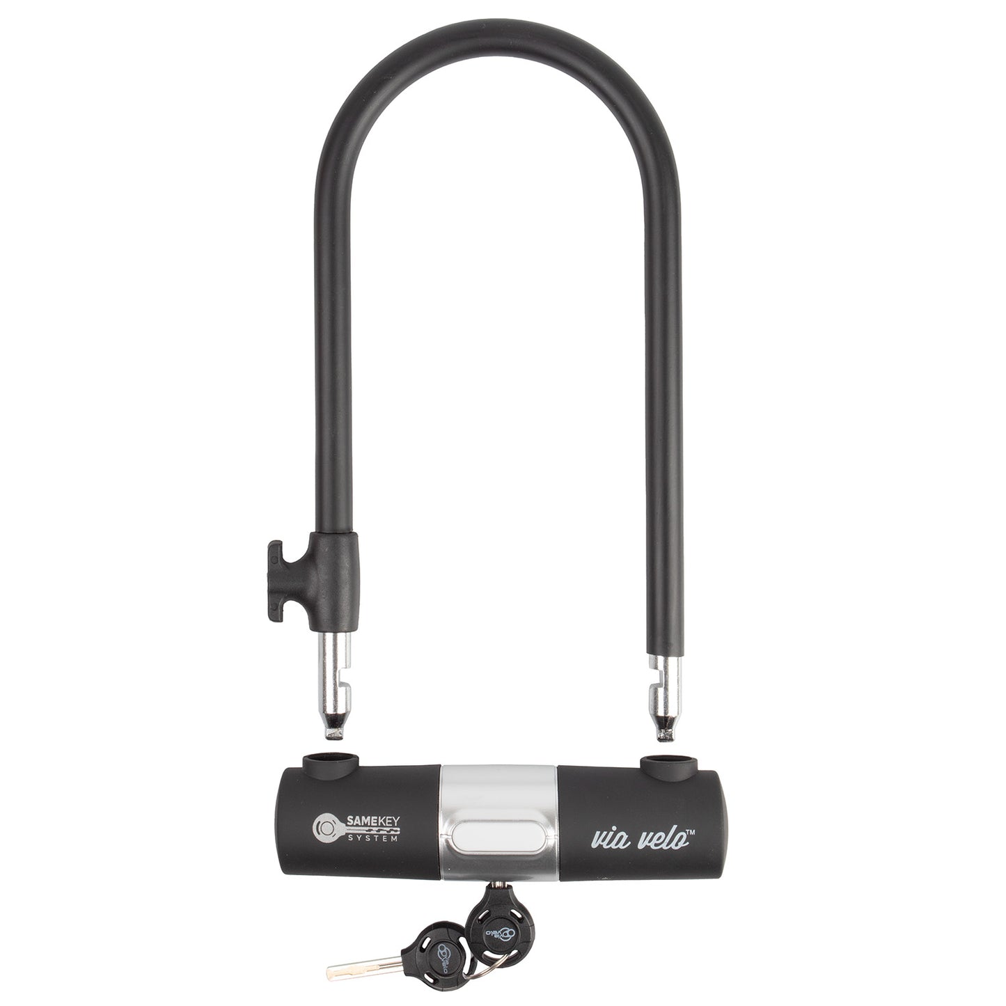 Lucchetto ad arco 2 in 1 Via Velo con cavo a spirale