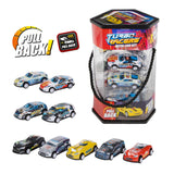 Toi-toys turbo racers set -9st metalen auto -pull back - afbeelding 2