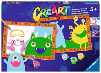 Ravensburger Pintura Creart en Number Funny Monsters