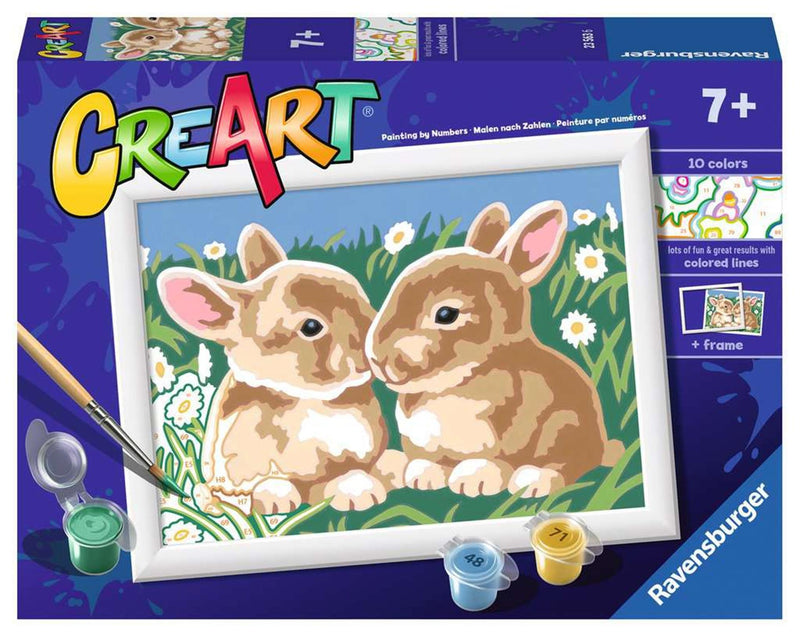 Ravensburger Creart Pintura en número Fluffy Rabbits