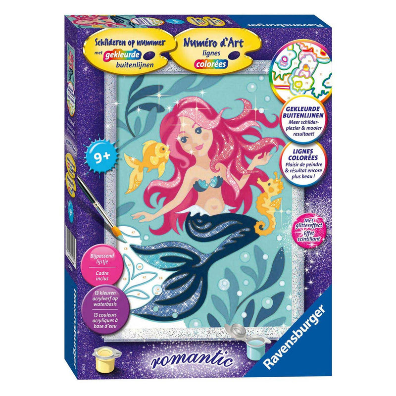 Ravensburger Dipingere con i numeri - Sirena Glitter