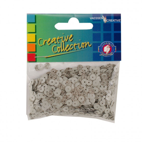 Vaessen creative • paillettes eco 6mm 20g grigio chiaro