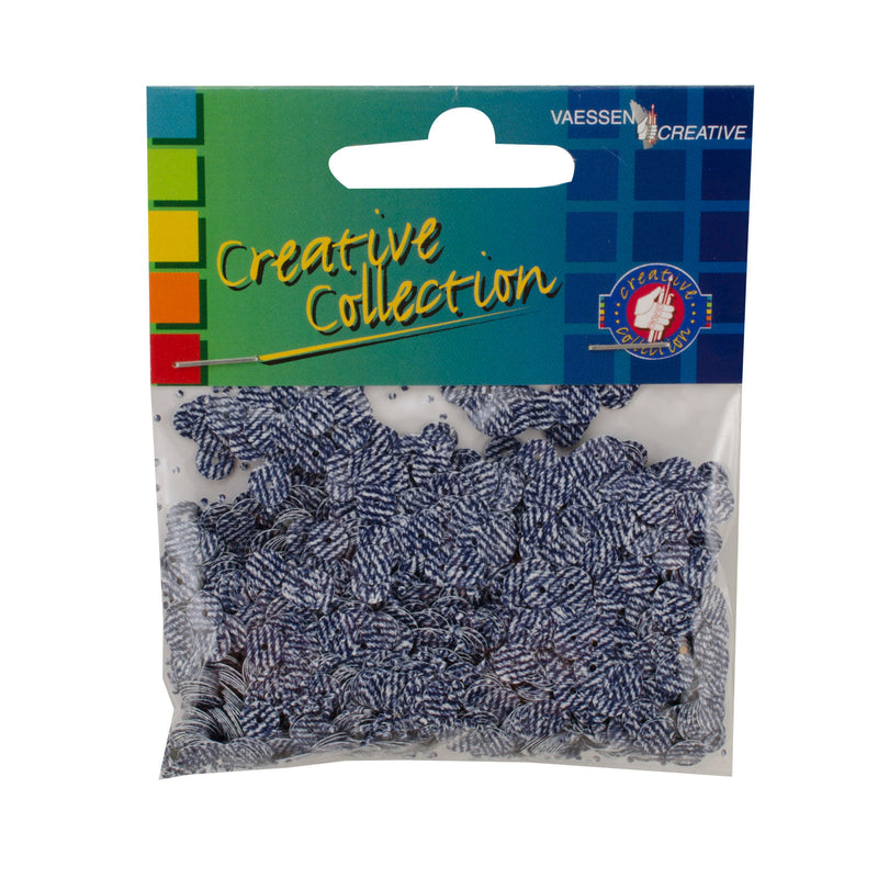 Vaessen creative • paillettes ecologiche 6mm 20g jeans blu