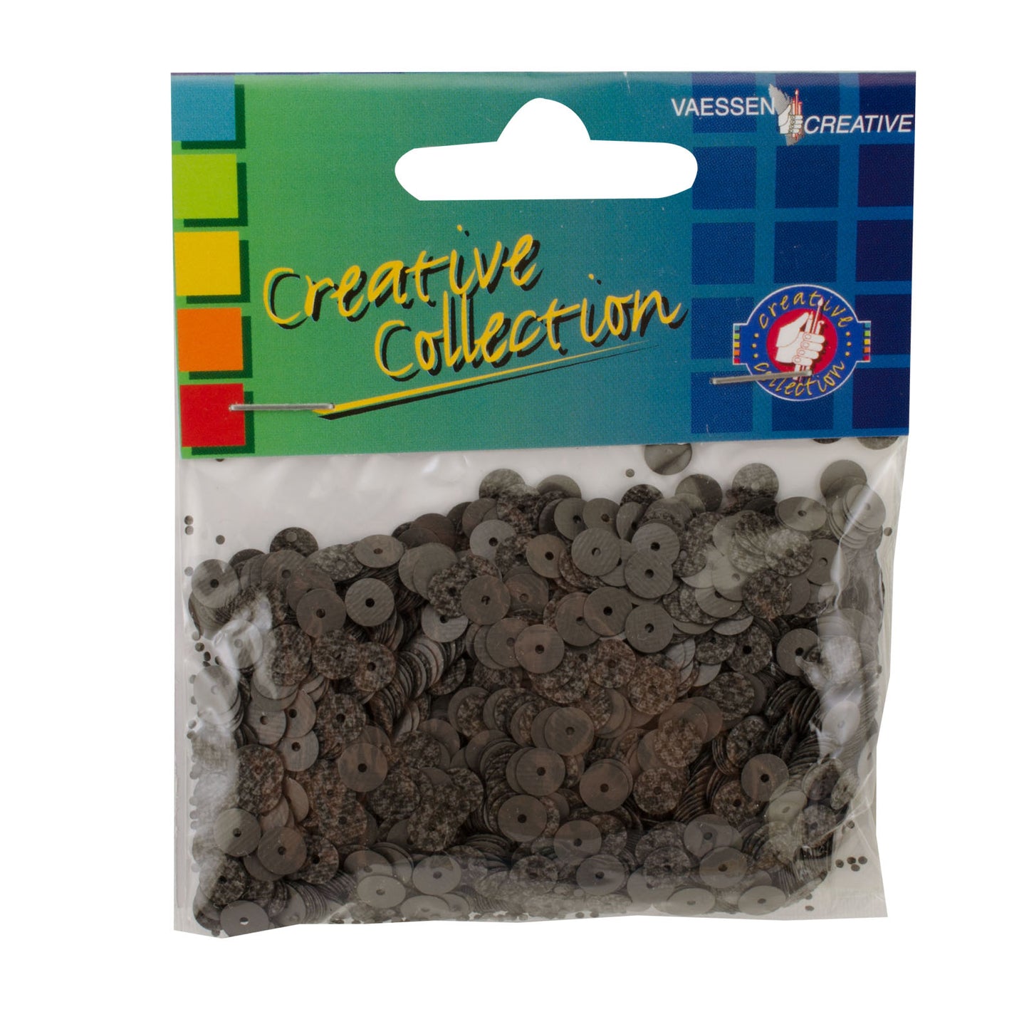 Vaessen creative • paillettes eco 6mm 20g grigio scuro