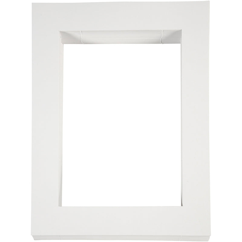 Passepartout lijsten, a4, afm 28,5x37 cm, 500 gr, wit, 100 stuk 1 doos