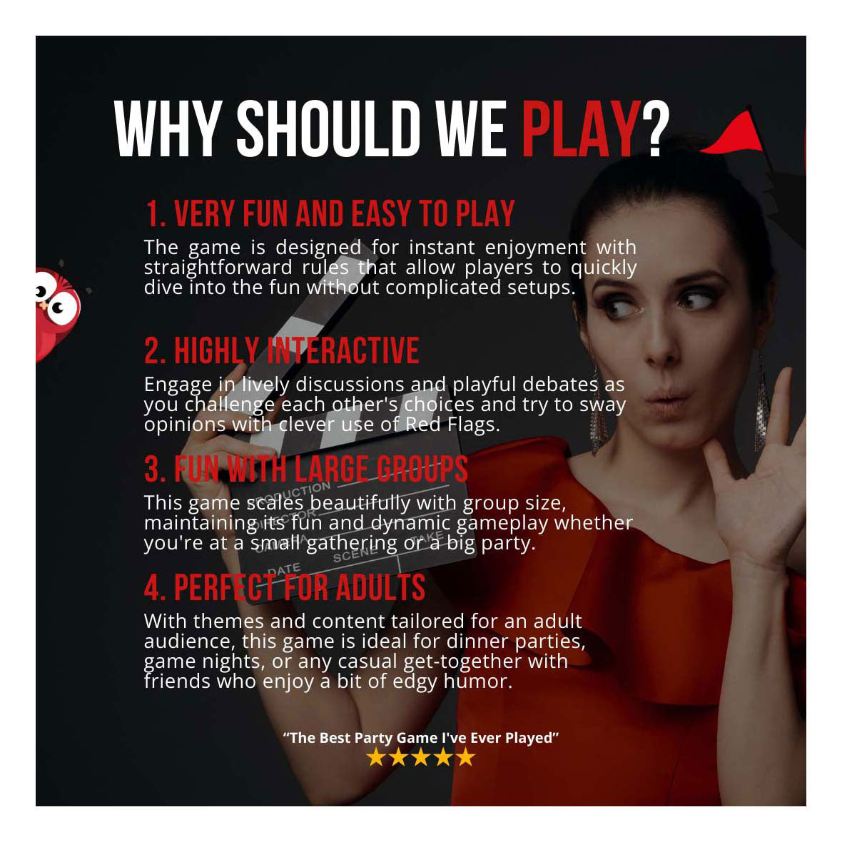 Patate fritte alza il gioco della festa in edizione originale della bandiera rossa (inglese)