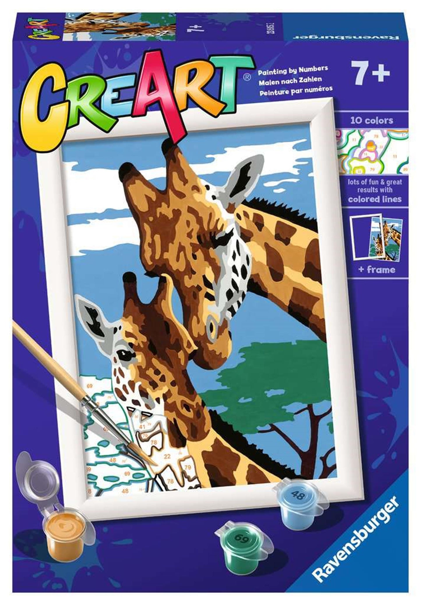 Ravvensburger Creart Painting su numeri carini giraffe