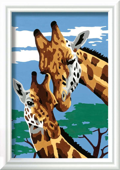 Ravensburger Pintura Creart en número linda jirafas