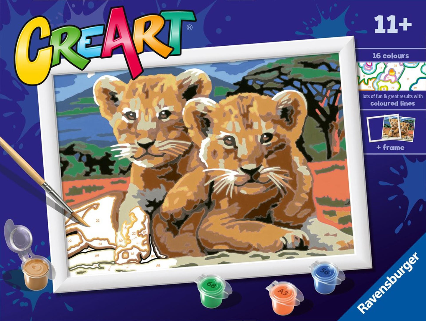 Ravensburger Creart Pintura por número Kleine Leeuwenwelpjes