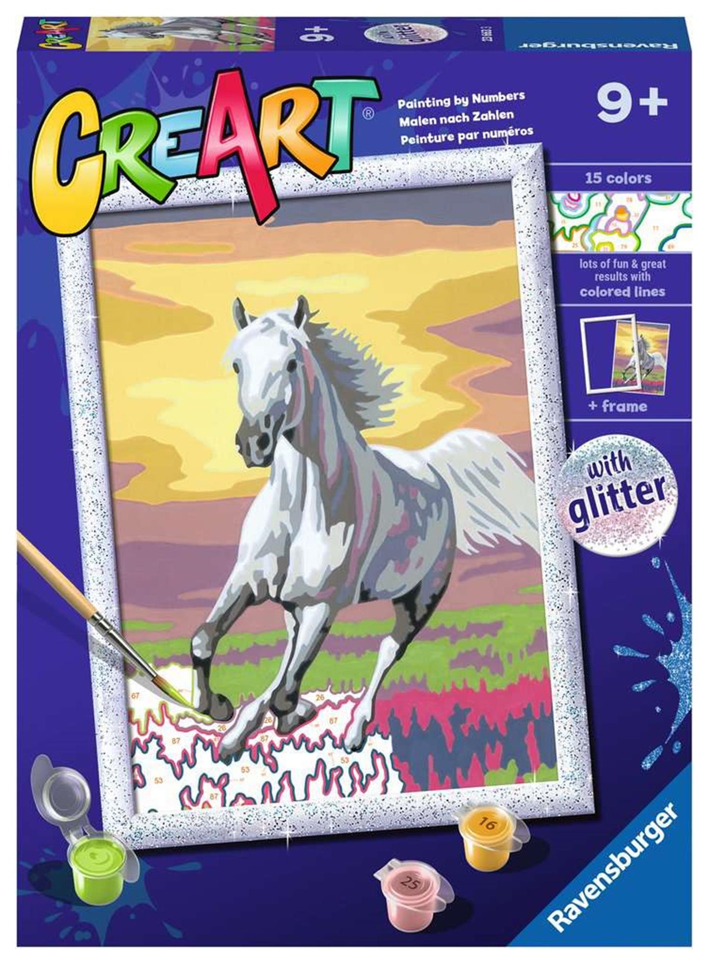Ravensburger creart schilderen op nummer - paard bij zonsondergang