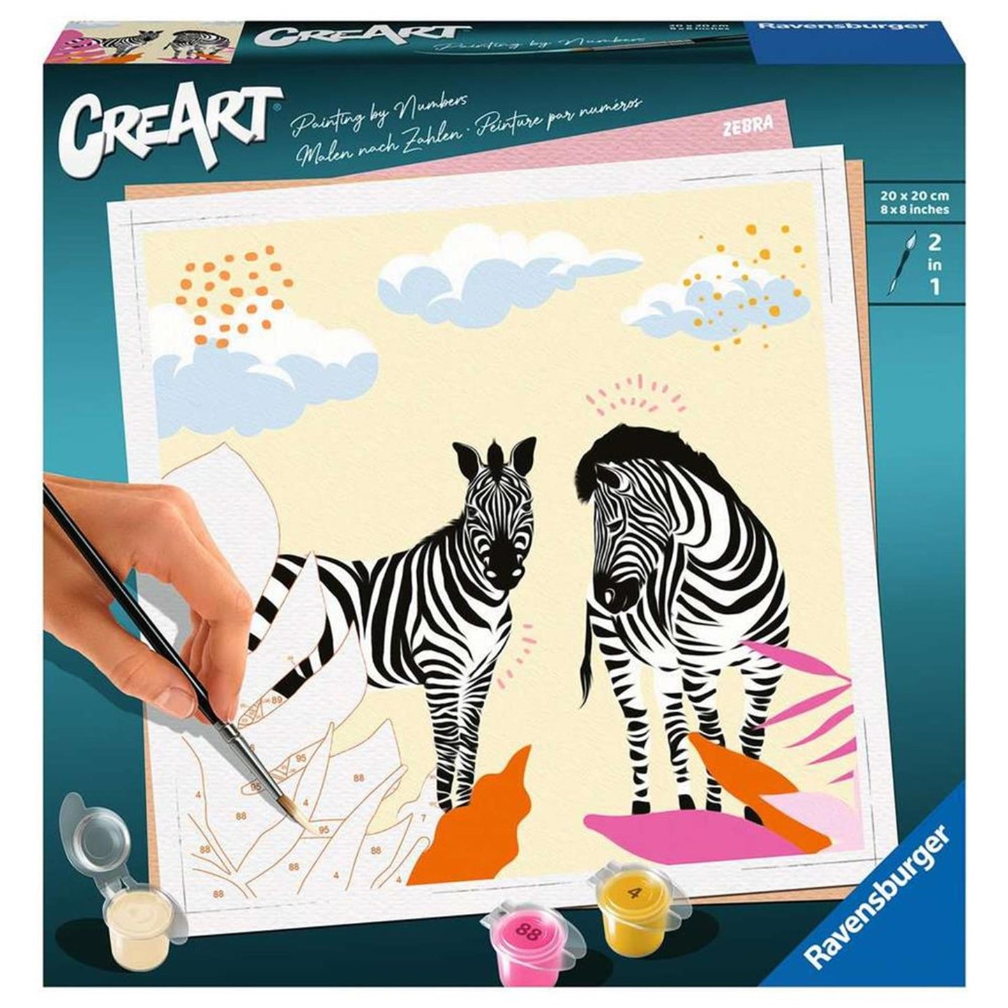 Painting by number Zebra