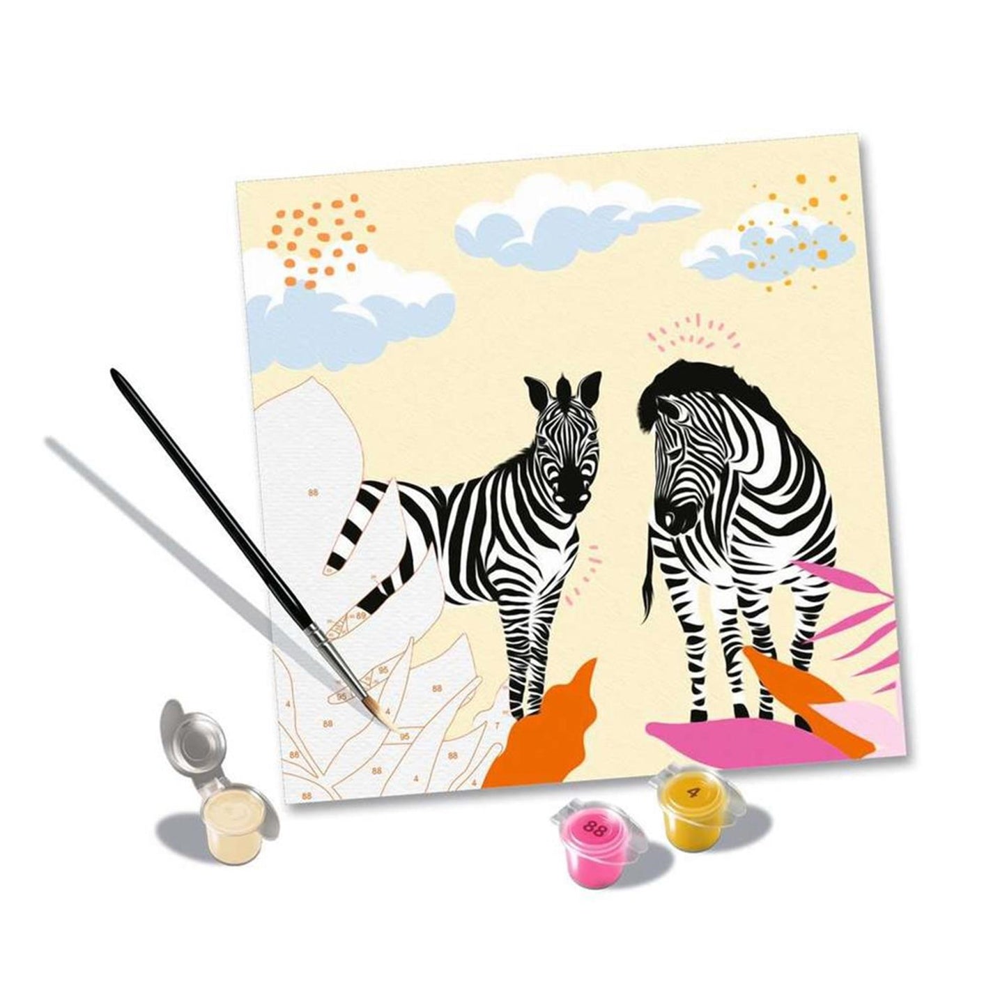 Painting by number Zebra
