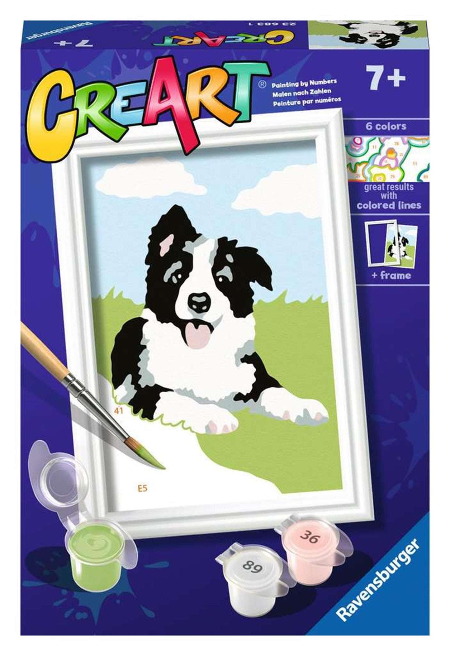 Ravensburger Creart Painting on Number Border Collie
