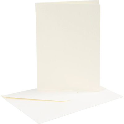 Buste per biglietti aziendali Creativ, formato biglietto 10,5x15 cm, formato busta 11,5x16,5 cm, bianco sporco, 10 set 1 scatola