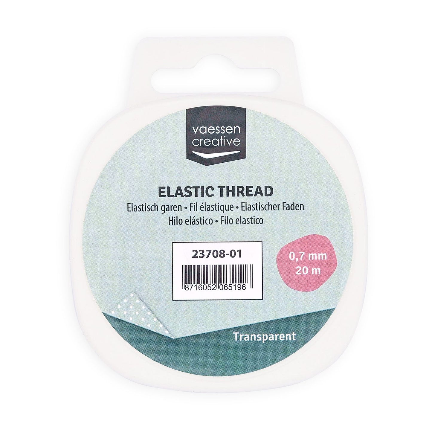 Vaessen creative • filato elastico trasparente 0,7 mm