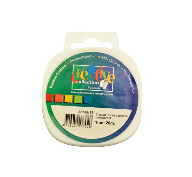 Vaessen creative • elastisch garen 1mm 20m transparant