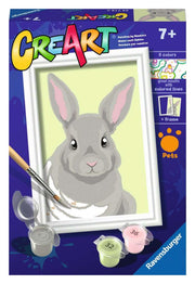 Ravensburger creart schilderen op nummer - grijze konijn - afbeelding 1