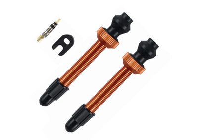 Barbieri tubeless valve aluminium sv 45mm orange 2 pieces