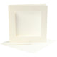 Biglietti passepartout aziendali Creativ, formato biglietto 12,5x12,5 cm, formato busta 13,5x13,5 cm, bianco sporco, 10 set 1 scatola