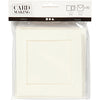 Biglietti passepartout aziendali Creativ, formato biglietto 12,5x12,5 cm, formato busta 13,5x13,5 cm, bianco sporco, 10 set 1 scatola