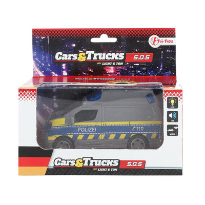 Cars Trucks Friction Police Van (DE) con luz y sonido