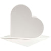 Creativ company kaarten enveloppen hart 12,5x12,5 cm off-white 10 stuks