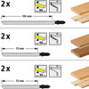 Set di lame per seghetto alternativo Wolfcraft | 12 pezzi | t-schaft | 1 set - 2377000