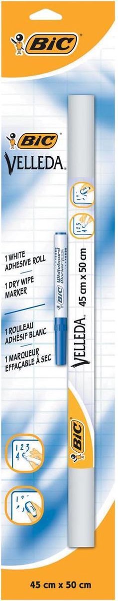 Rotoli autoadesivi Velleda bic (fogli per lavagna) velled misura 45 x 50 cm