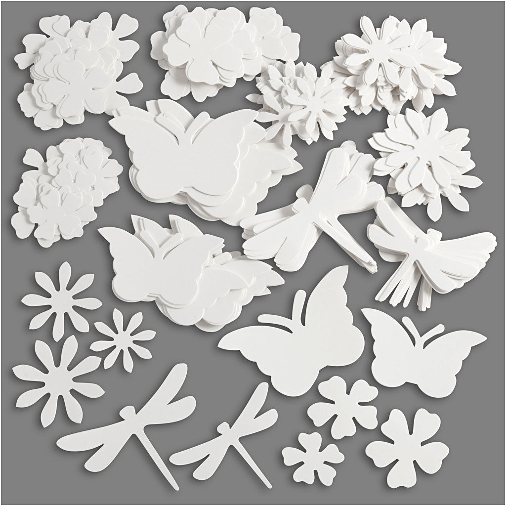 Forme fustellate dell'azienda Creativ, misura 4,5-12 cm, 240 g, bianco, 362 pezzi 1 scatola
