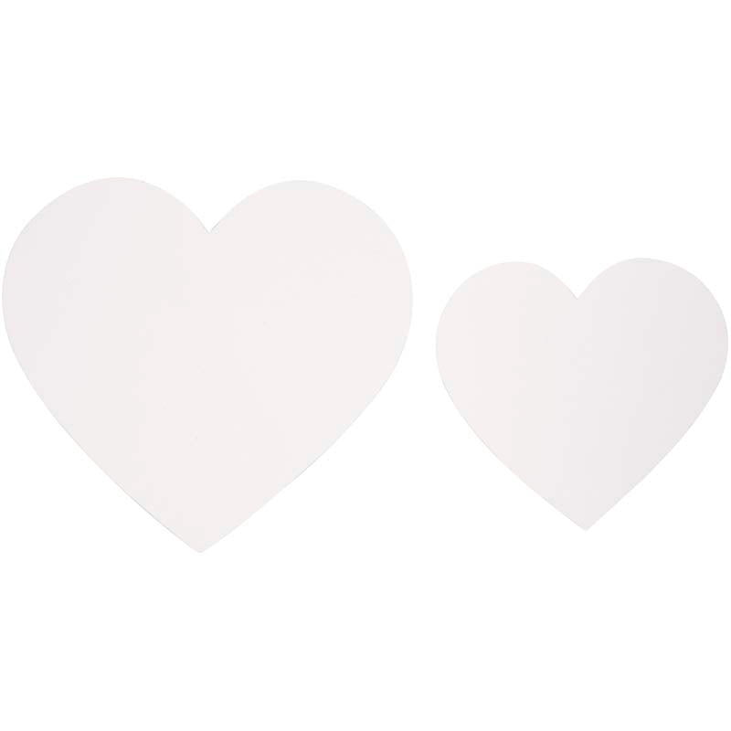 Cuori Vivi Gade, misura 6+8,5 cm, 240 g, bianco, 50 pezzi 1 scatola