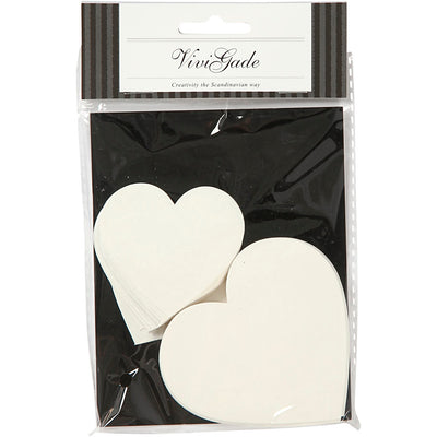 Cuori Vivi Gade, misura 6+8,5 cm, 240 g, bianco, 50 pezzi 1 scatola