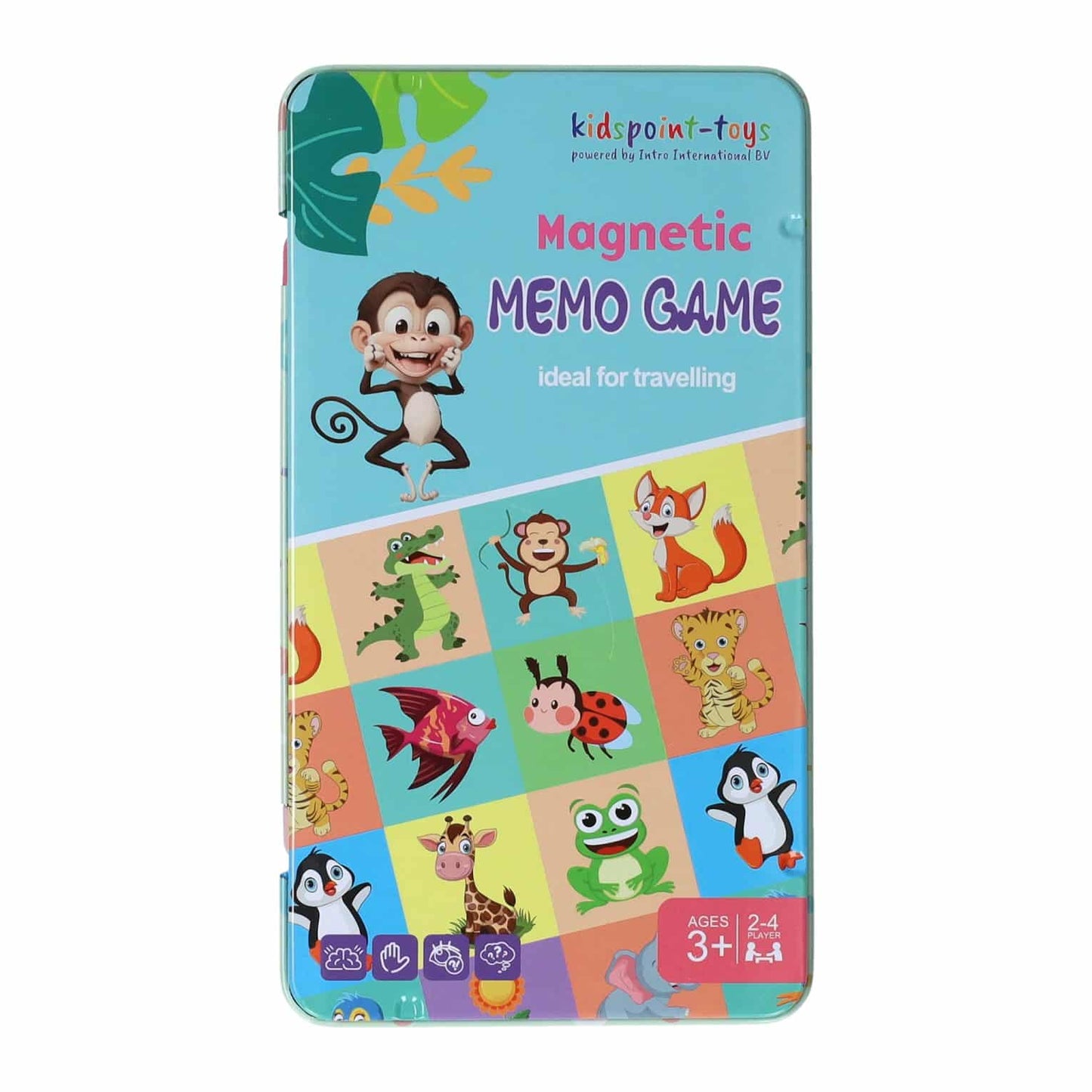Introducción al juego de viajes magnético en una lata memo
