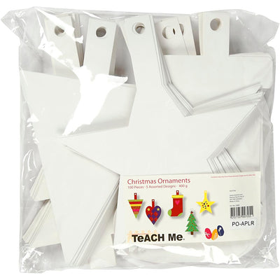 Creativ company Decorazioni natalizie, h: 23,5-26,5 cm, l: 15,5-20,5 cm, bianco, 100 pezzi 1 scatola