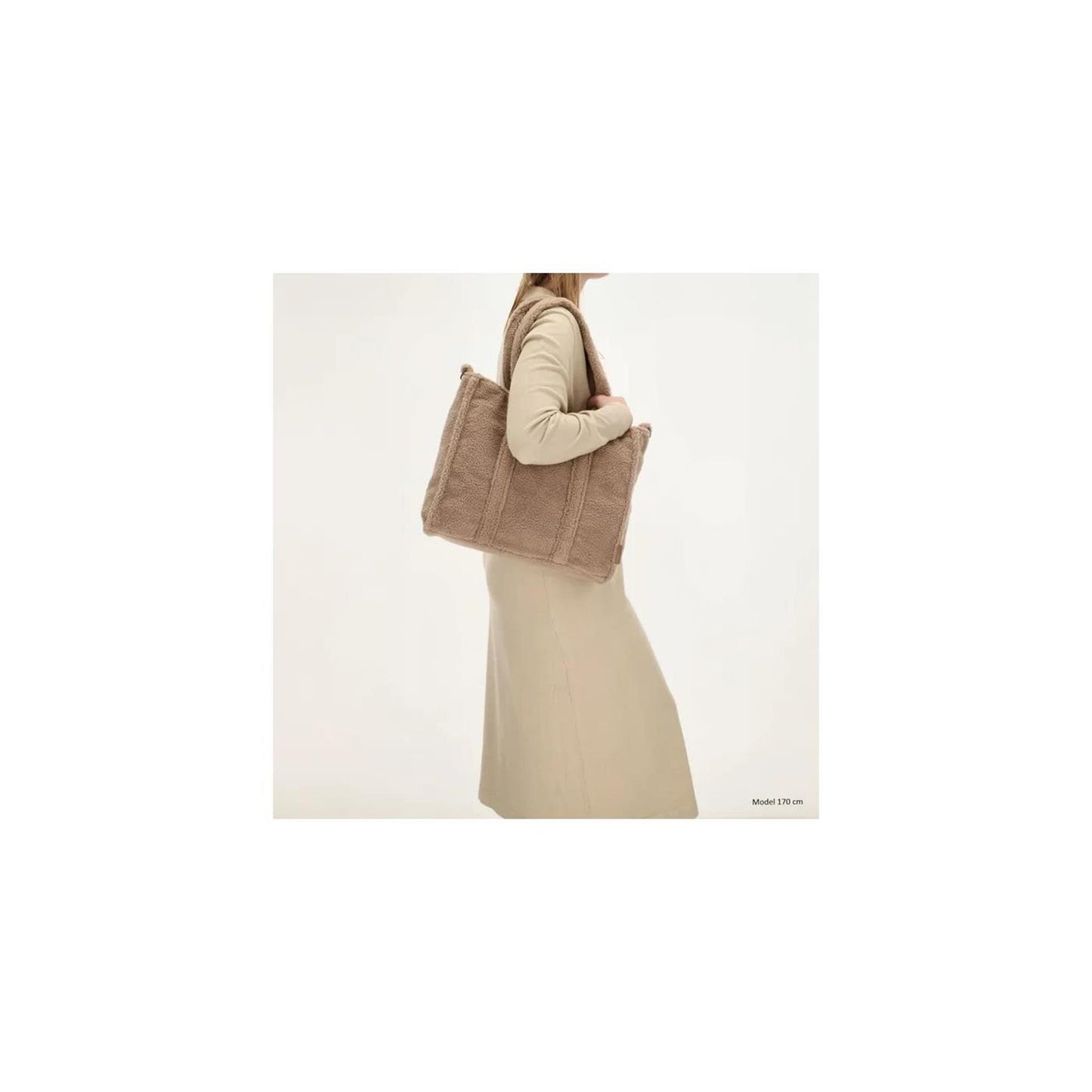 Borsa a tracolla Beagles in orsacchiotto 37x31 cm tortora