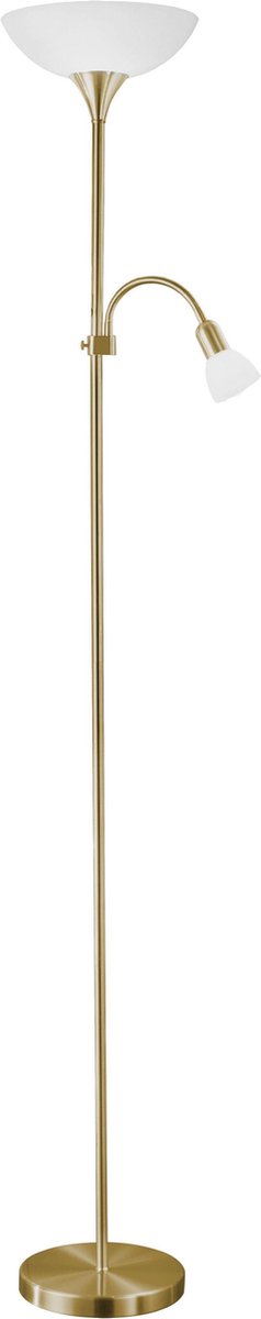 Eglo up 2 vloerlamp - e27 e14 - 176,5 cm - grijs wit