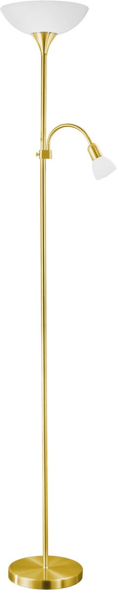 Eglo up 2 vloerlamp - e27 e14 - 176,5 cm - wit goud