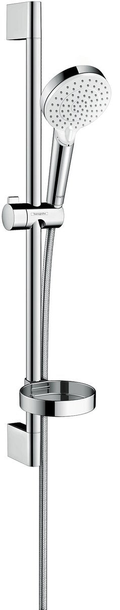 Hansgrohe crometta vario set doccia 65 cm - 2 tipi di getto - con portasapone - cromo bianco - doccetta diametro 100 mm