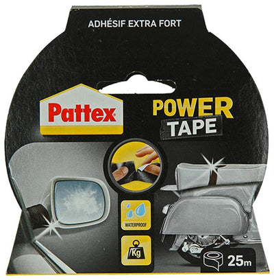 Pattex 1001841 - power tape 25m nero bl | 6 pezzi
