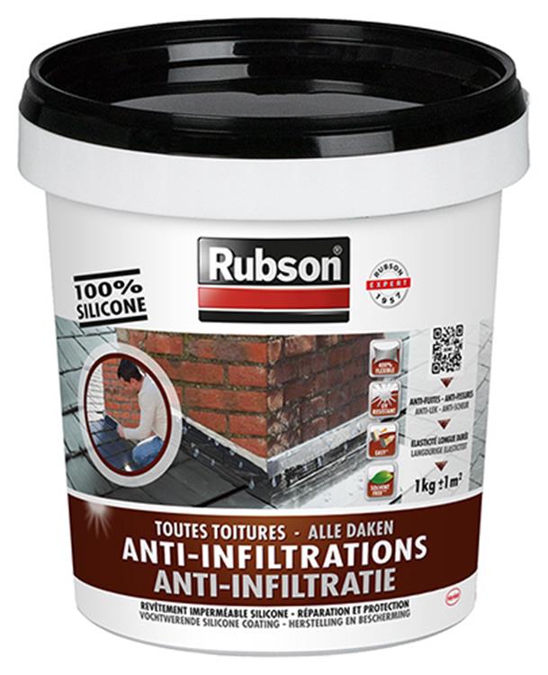 Rubson 1009516 - anti-infiltrazione nero 1kg | 4 pezzi