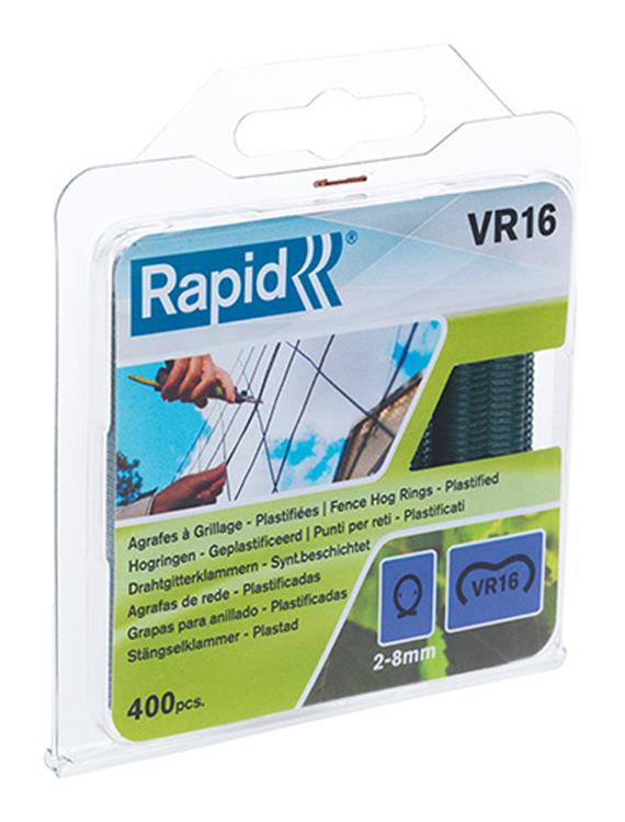 Rapid 1011740 - hogrings verde plastificato (400) ven 16 | 5 pezzi