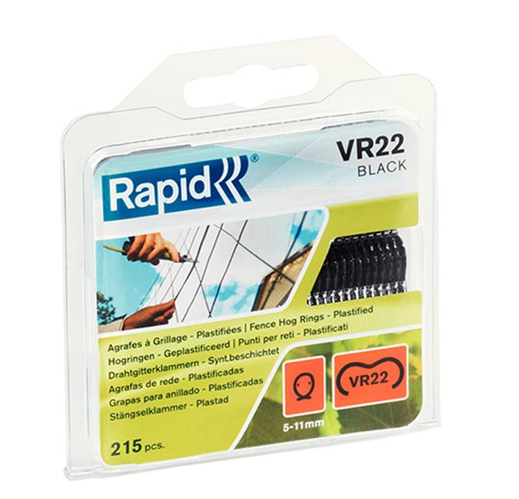 Rapid 1011750 - hogrings vr22 nero (215) | 3 pezzi