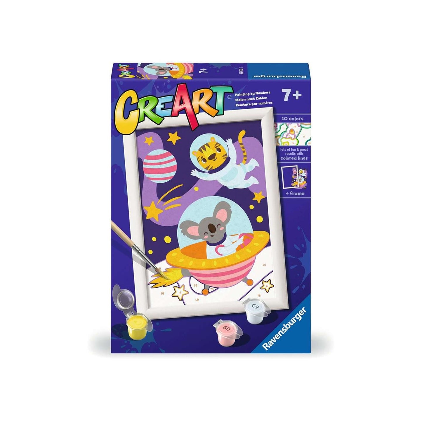 Ravensburger Pintura de Criote en número - Animales en el espacio